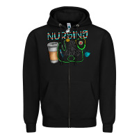 Black nursing İn my heart Zipper Hoodie - CowhideDigitalArt
