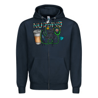 Navy nursing İn my heart Zipper Hoodie - CowhideDigitalArt