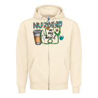 Sandshell nursing İn my heart Zipper Hoodie - CowhideDigitalArt