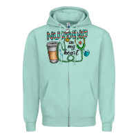 Seafoam nursing İn my heart Zipper Hoodie - CowhideDigitalArt