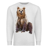Oatmeal Heather bear Premium Sweatshirt - Artiststas