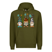 Army Green western gnomies Premium Hoodie - NancyCooperArtShop