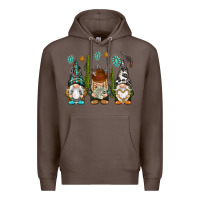 Coffee western gnomies Premium Hoodie - NancyCooperArtShop