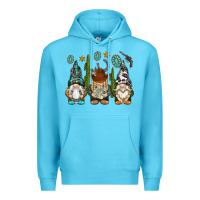 Ocean Blue western gnomies Premium Hoodie - NancyCooperArtShop