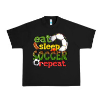 Black eat sleep soccer repeat Urban Heavy Tee - texasbilliewilder