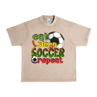 French Oak eat sleep soccer repeat Urban Heavy Tee - texasbilliewilder