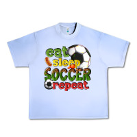 Grape Ice eat sleep soccer repeat Urban Heavy Tee - texasbilliewilder