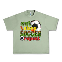 Oil Green eat sleep soccer repeat Urban Heavy Tee - texasbilliewilder