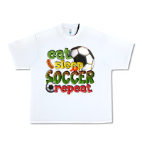 White eat sleep soccer repeat Urban Heavy Tee - texasbilliewilder