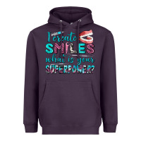 Plum i create smile what is your superpower Heavyweight Hoodie - AdoDesignShop