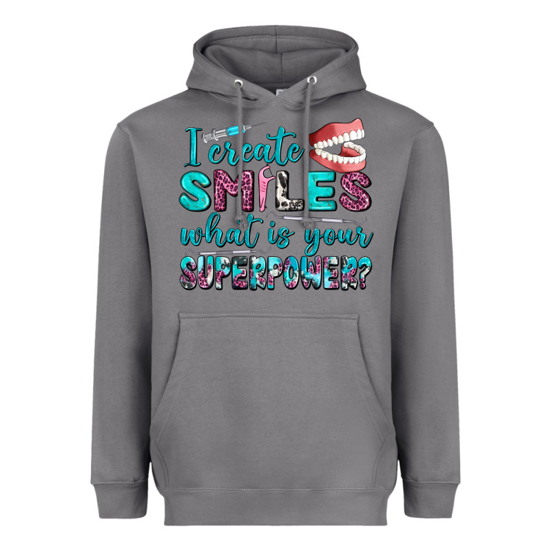 I Create Smile What Is Your Superpower Heavyweight Hoodie by AdoDesignShop | Teevron
