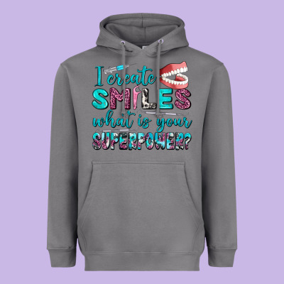 I Create Smile What Is Your Superpower Heavyweight Hoodie Designed By Adodesignshop