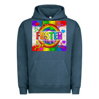 Pigment Midnight Navy Foster Love LGBTQ+ Tumbler Urban Hoodie - BundleAndBundleShop