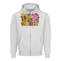 Dove Grey viva mexico long live mexico Zipper Hoodie - FaDigitalArtStudio