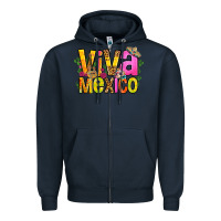 Navy viva mexico long live mexico Zipper Hoodie - FaDigitalArtStudio