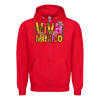 Red viva mexico long live mexico Zipper Hoodie - FaDigitalArtStudio