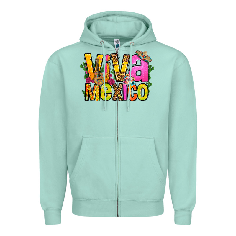 Viva Mexico Long Live Mexico Zipper Hoodie by FaDigitalArtStudio | Teevron