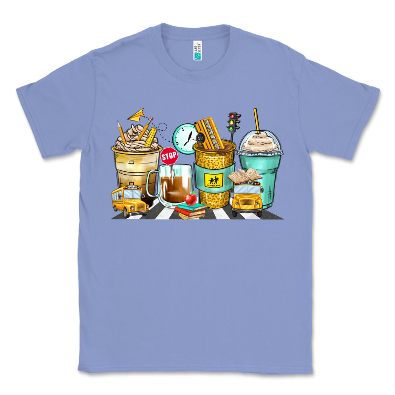 School Bus Coffee Cups Classic Tee by Zillion Design Studio | Teevron