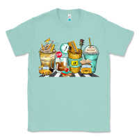 Seafoam school bus coffee cups Classic Tee - Zillion Design Studio