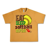 Peanut Butter eat sleep softball repeat Urban Heavy Tee - texasbilliewilder