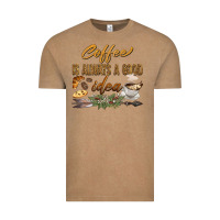 Vintage Coffee coffee is always a good idea Vintage Tee - BarkalooDesign