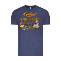 Vintage Denim coffee is always a good idea Vintage Tee - BarkalooDesign