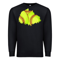 Black softball patch Premium Sweatshirt - AdoDesignShop