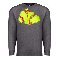 Charcoal Heather softball patch Premium Sweatshirt - AdoDesignShop