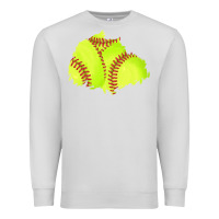 Dove Grey softball patch Premium Sweatshirt - AdoDesignShop