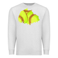 Oatmeal Heather softball patch Premium Sweatshirt - AdoDesignShop
