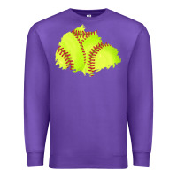 Purple softball patch Premium Sweatshirt - AdoDesignShop