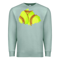 Seafoam softball patch Premium Sweatshirt - AdoDesignShop