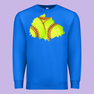 Softball Patch Premium Sweatshirt Designed By Adodesignshop