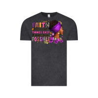 Vintage Black Faith it does not make things easy Vintage Tee - RanaPortraitStore