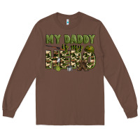 Chestnut my daddy is my hero army Long Sleeve Tee - Zillion Design Studio