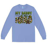 Colony Blue my daddy is my hero army Long Sleeve Tee - Zillion Design Studio