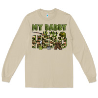 Mushroom my daddy is my hero army Long Sleeve Tee - Zillion Design Studio