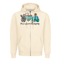 Sandshell peace love nursing Zipper Hoodie - CowhideDigitalArt