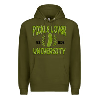 Army Green pickle lover university Premium Hoodie - MaliasSmallBusiness