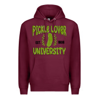 Burgundy pickle lover university Premium Hoodie - MaliasSmallBusiness