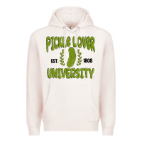 Pale Pink pickle lover university Premium Hoodie - MaliasSmallBusiness