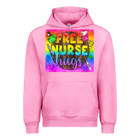 Fuchsia Pink Free Nurse Hugs LGBTQ+ Tumbler Urban Hoodie - BundleAndBundleShop
