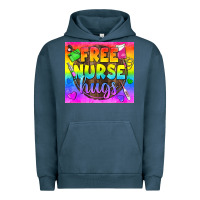 Pigment Midnight Navy Free Nurse Hugs LGBTQ+ Tumbler Urban Hoodie - BundleAndBundleShop