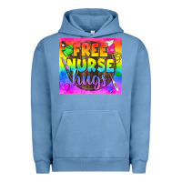 Pigment Pebble Blue Free Nurse Hugs LGBTQ+ Tumbler Urban Hoodie - BundleAndBundleShop