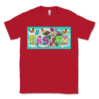 Red easter cross license plate template Classic Tee - BarkalooDesign