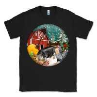 Black Christmas On The Farm Classic Tee - FaDigitalArtStudio