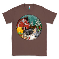 Chestnut Christmas On The Farm Classic Tee - FaDigitalArtStudio