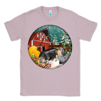 Lilac Christmas On The Farm Classic Tee - FaDigitalArtStudio
