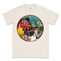 Natural Christmas On The Farm Classic Tee - FaDigitalArtStudio