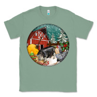 Sage Christmas On The Farm Classic Tee - FaDigitalArtStudio